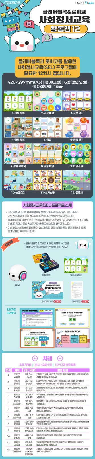 클레버블록&로비코 사회정서교육(SEL) 활동맵 12 상세 이미지